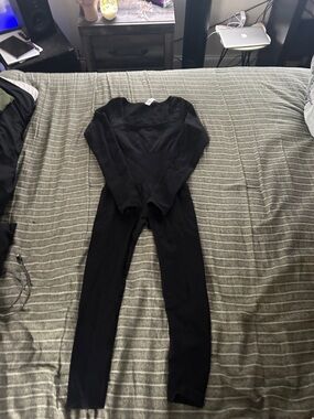 Black Long-Sleeve Jumpsuit